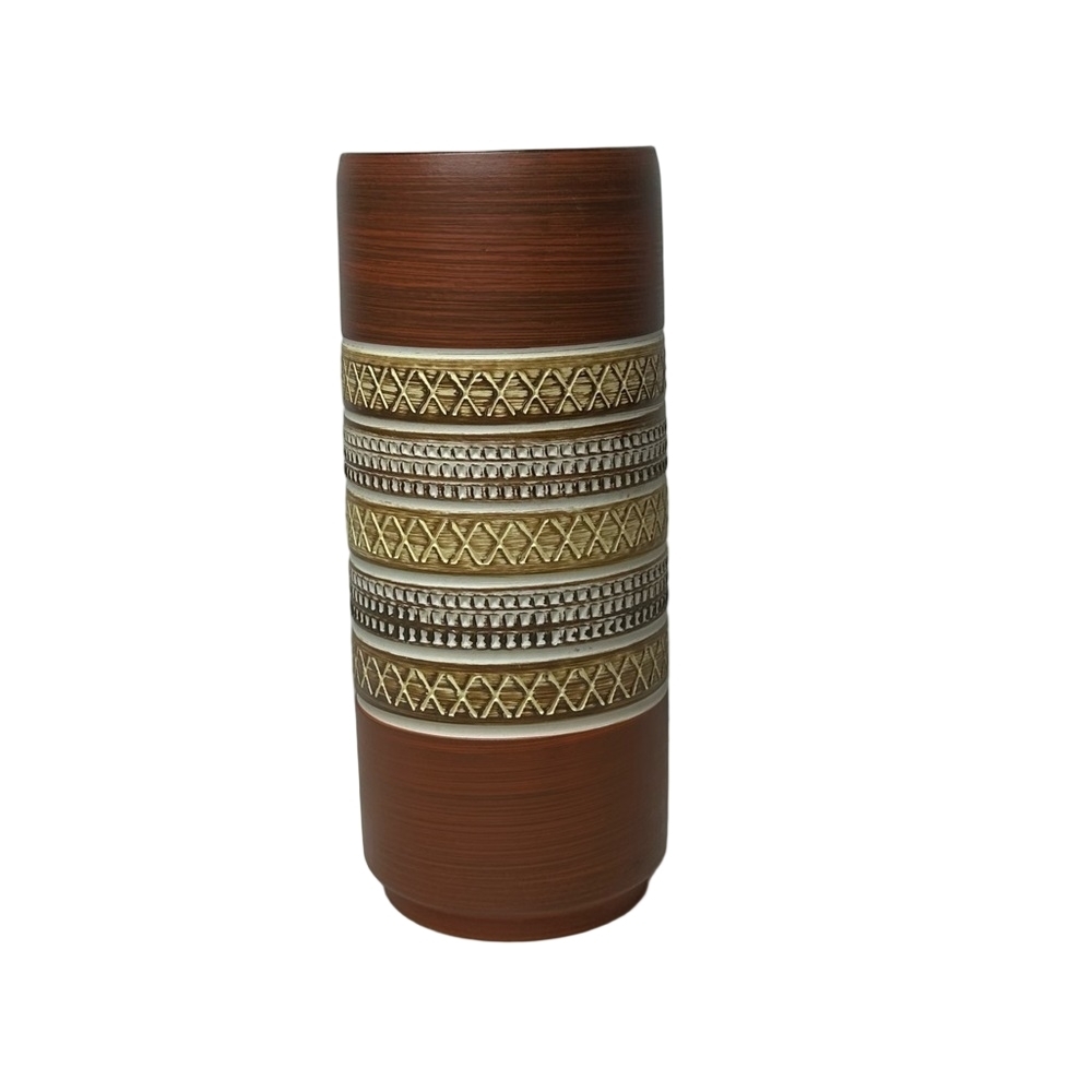 Mid Century German Sgraffito Terra Cotta Vase 164/21